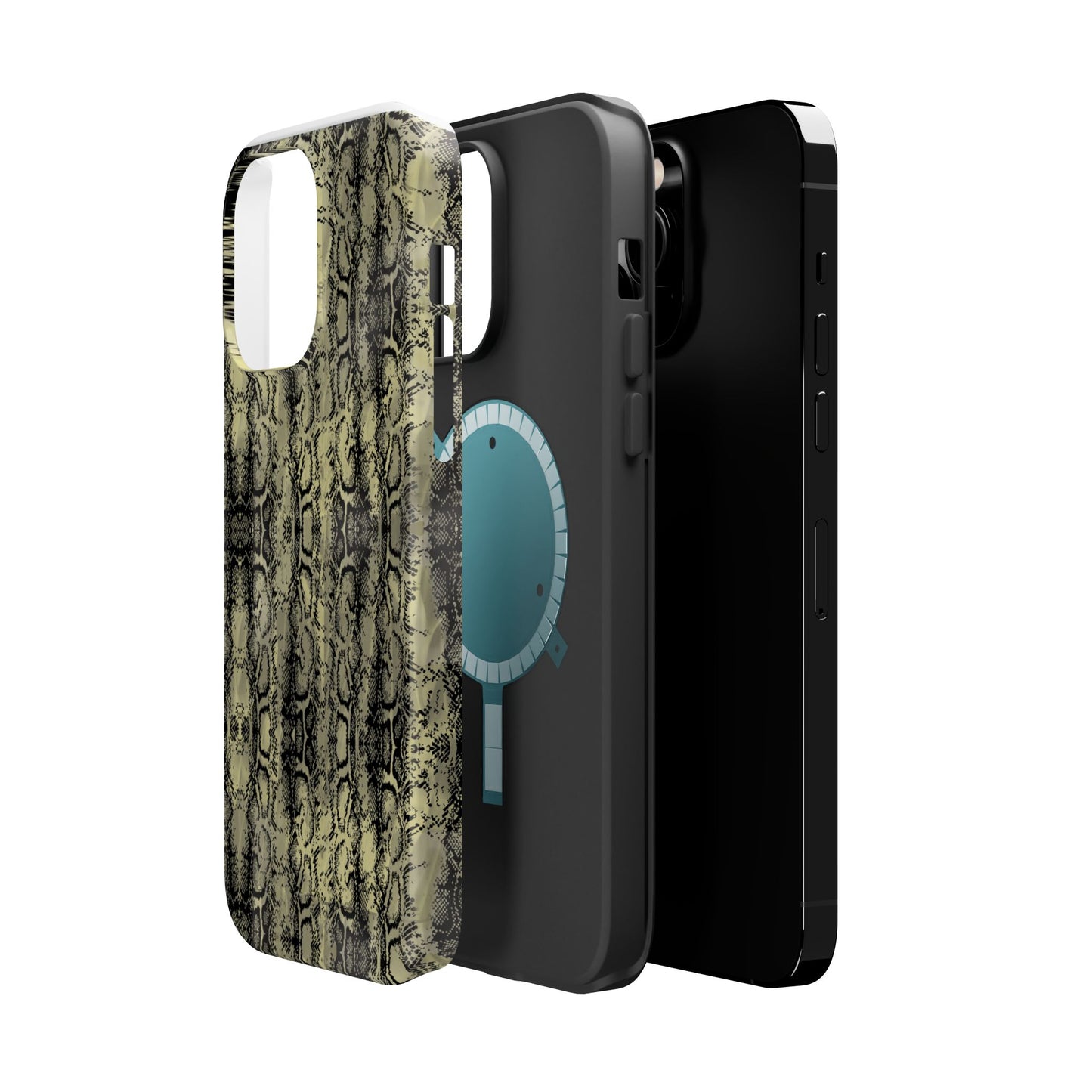 Stylish Snake Skin Magnetic Tough Case - Durable Protection for Your Phone