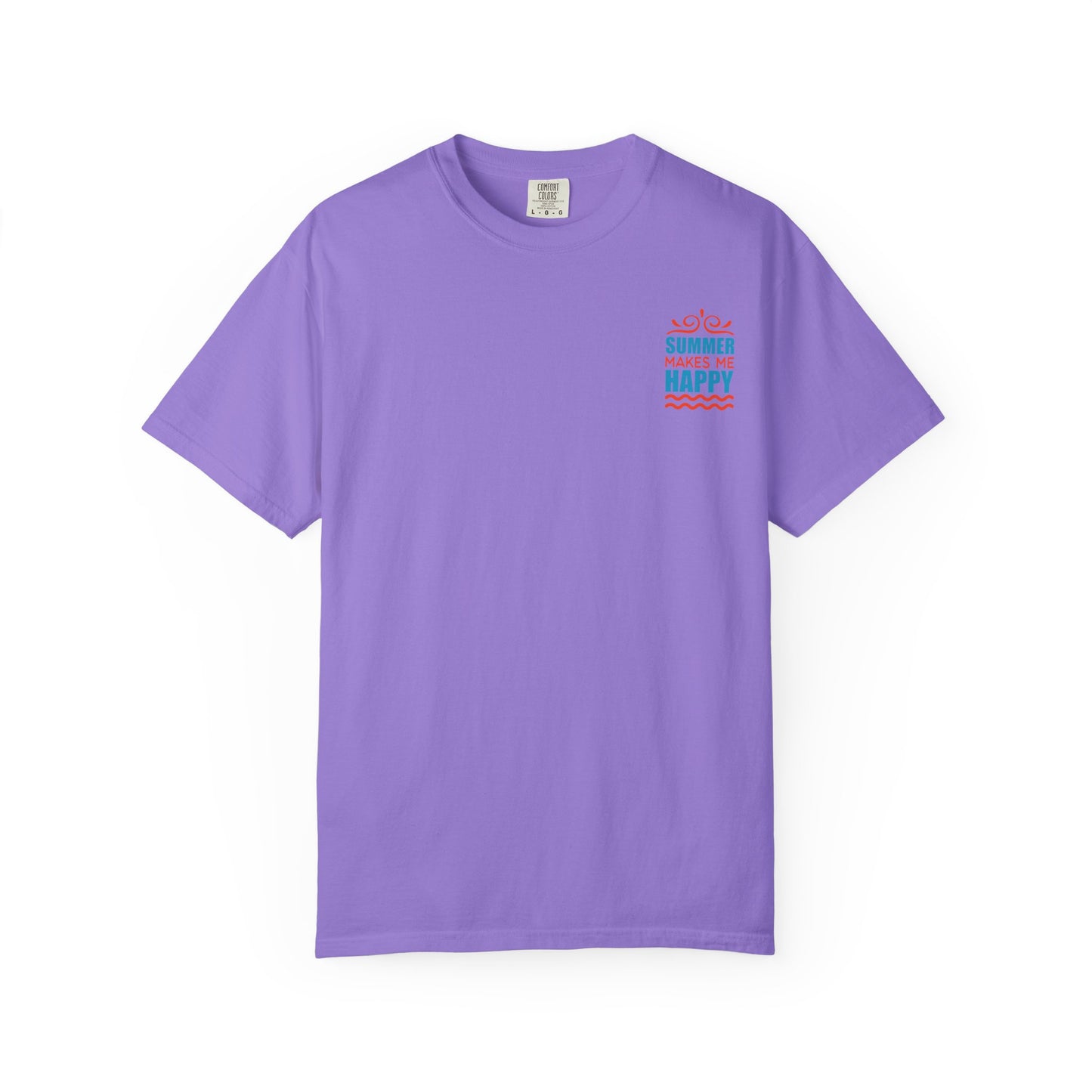 Summer Makes Me Happy T-Shirt, Unisex Summer Tee, Beach Vibes Shirt, Gift for Sun Lovers, Vacation Wear, Relaxed Fit Top