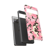 Stylish Tough Phone Case – Pink Camo Design for Bold Protection  Make a statement while keeping your phone safe with this eye-catching pink camouflage case that blends fashion with durability.