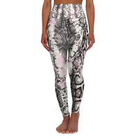 Comfortable High Waisted Snake Print Yoga Leggings for Fitness and Fashion