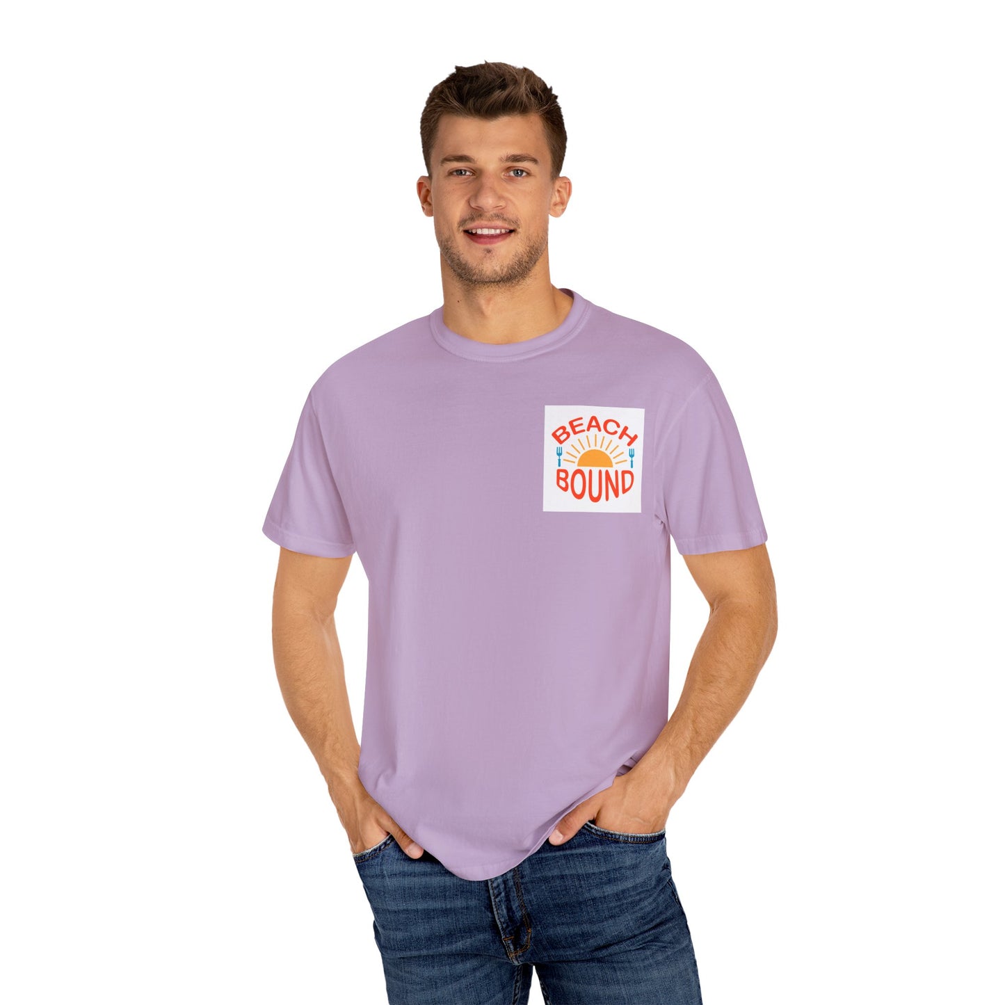 Beach Bound Unisex Garment-Dyed T-Shirt, Summer Vibes, Casual Wear, Beach Trip, Vacation Shirt, Outdoor Activities