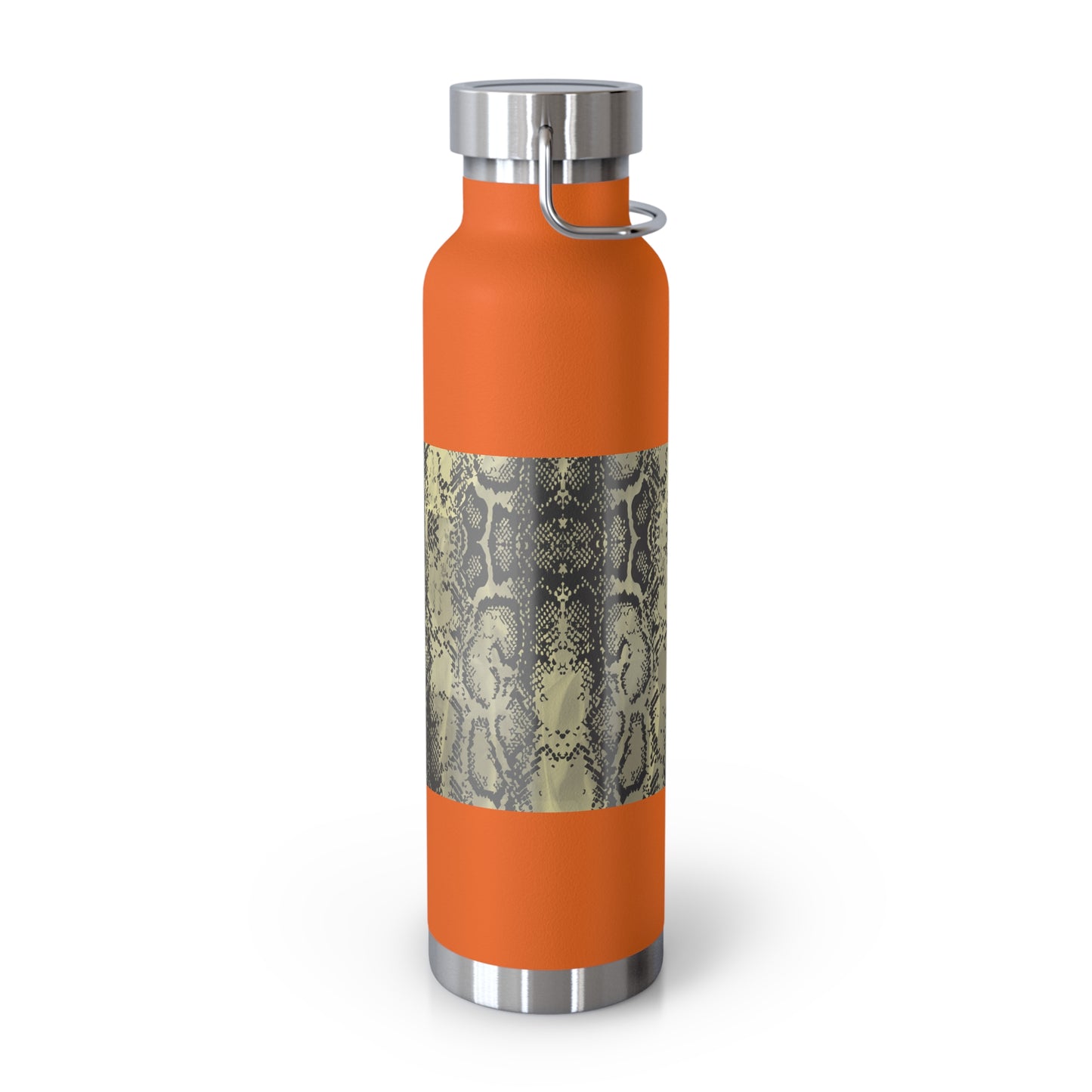 Stylish Snake Print Insulated Water Bottle - 22oz Copper Vacuum Flask