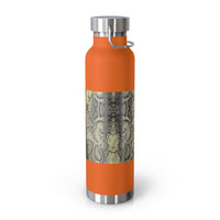 Stylish Snake Print Insulated Water Bottle - 22oz Copper Vacuum Flask
