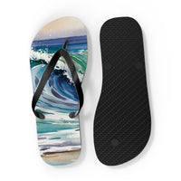 Ocean Wave Flip Flops - Summer Beach Footwear