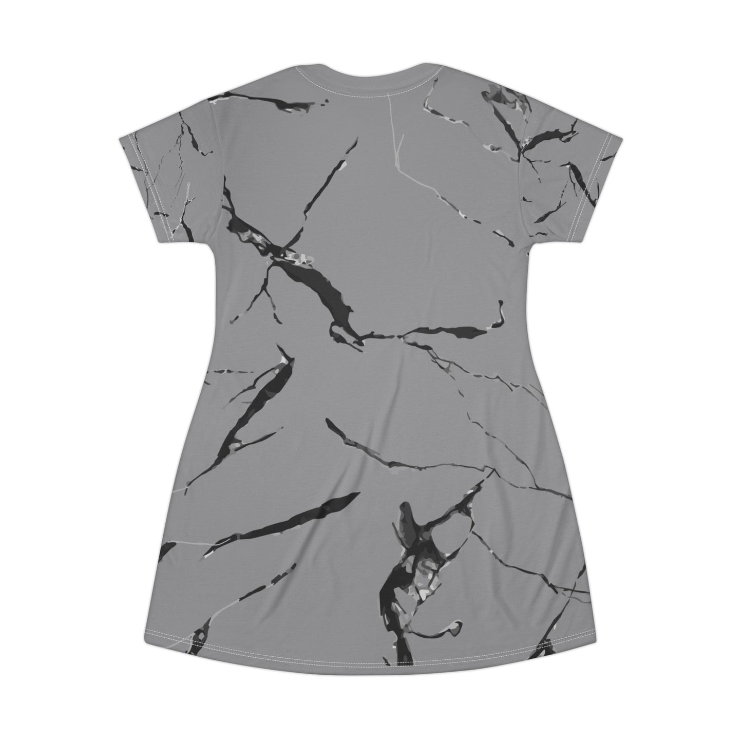 Elegant Marble Print T-Shirt Dress, Casual Summer Dress, Comfortable Everyday Wear, Fashionable Loungewear, Gift for Her