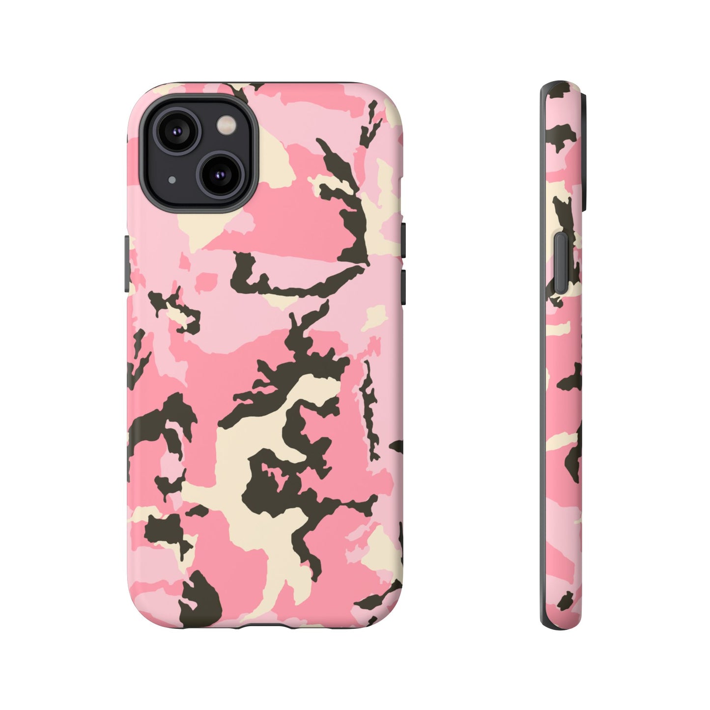 Stylish Tough Phone Case – Pink Camo Design for Bold Protection  Make a statement while keeping your phone safe with this eye-catching pink camouflage case that blends fashion with durability.