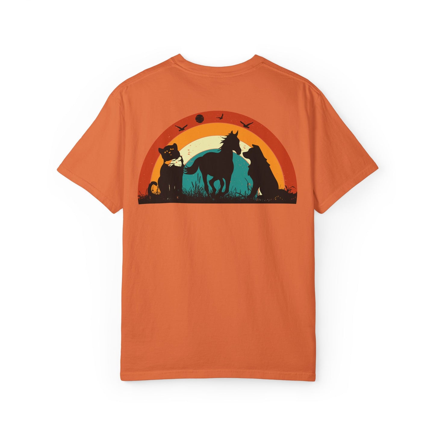 Rainbow Animal Scene Unisex T-Shirt - Nature Lover's Gift