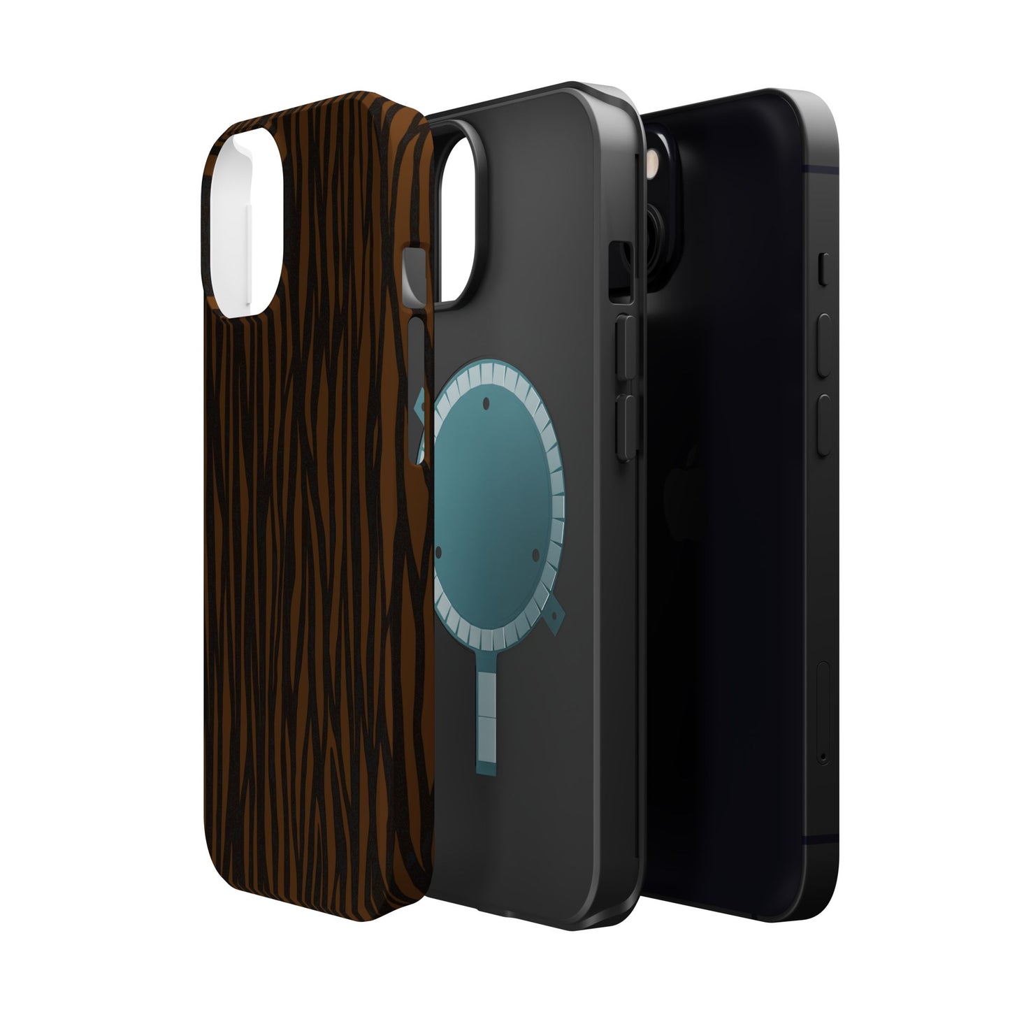 Stylish Magnetic Tough Phone Case - Bold Striped Design
