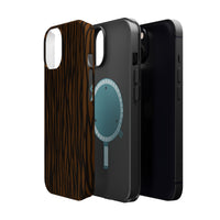 Stylish Magnetic Tough Phone Case - Bold Striped Design