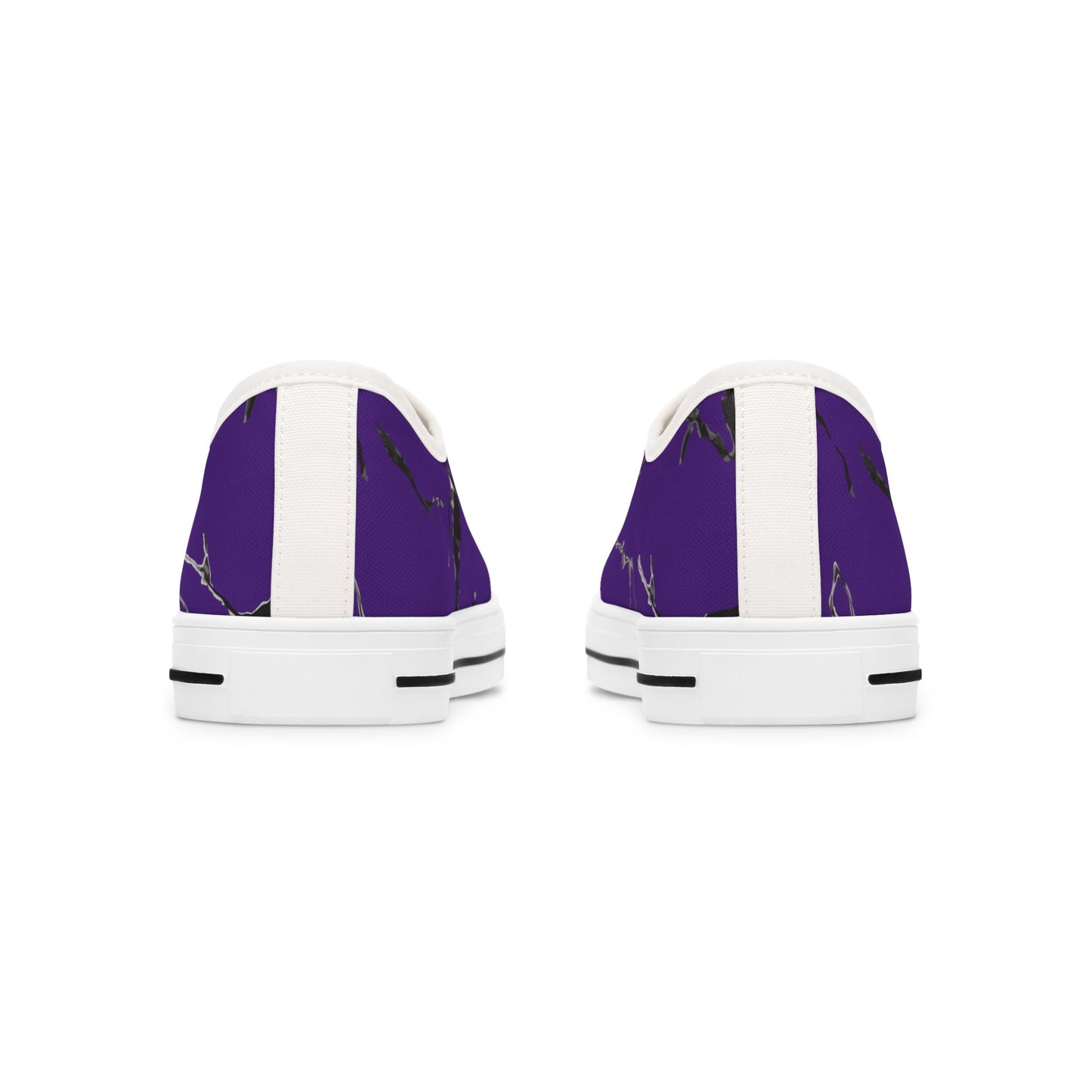 Purple Artistic Low Top Sneakers for Women - Unique Graphic Casual Footwear