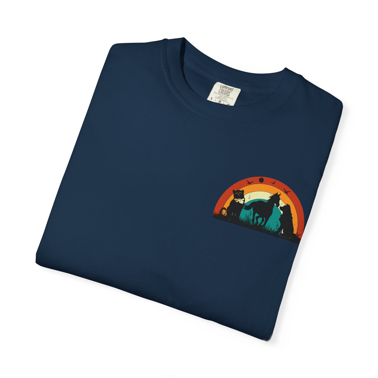 Rainbow Animal Scene Unisex T-Shirt - Nature Lover's Gift