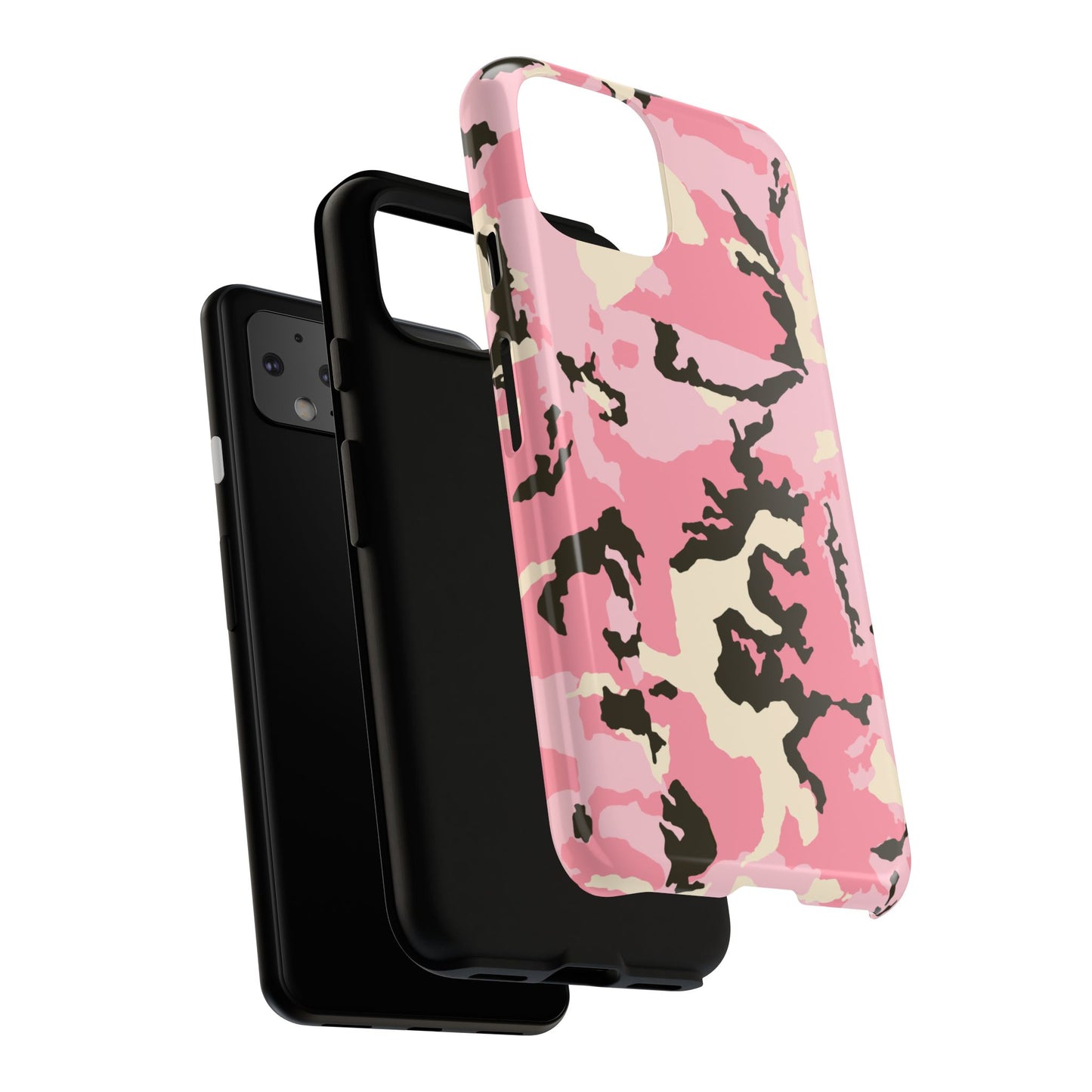 Stylish Tough Phone Case – Pink Camo Design for Bold Protection  Make a statement while keeping your phone safe with this eye-catching pink camouflage case that blends fashion with durability.