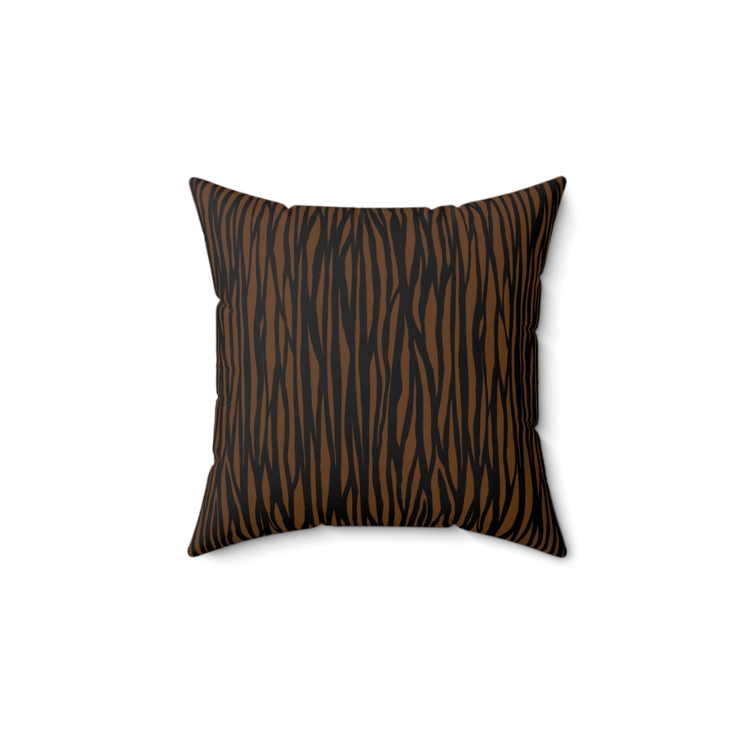 Modern Rustic Spun Polyester Square Pillow - Tree Bark Design for Cozy Home Decor