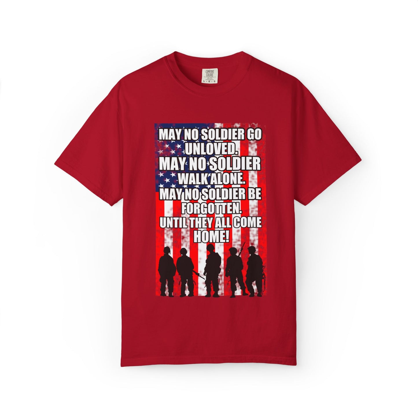 Patriotic T-shirt for Veterans, Memorial Day, Independence Day, Military Support, Casual Wear, Unisex Tee