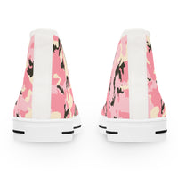 Trendy Women's Pink Camo High Top Sneakers