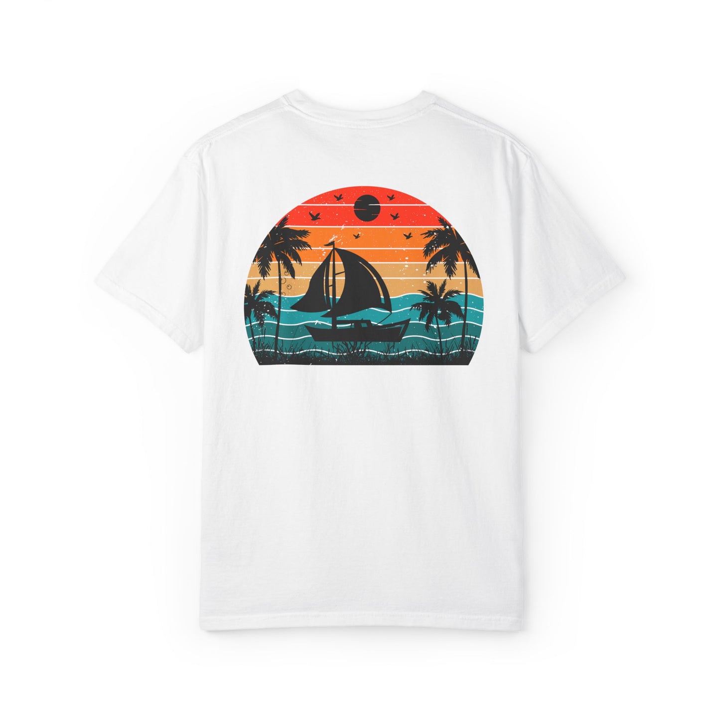 Sunset Sail Unisex Garment-Dyed T-Shirt | Beach Vibes Tee