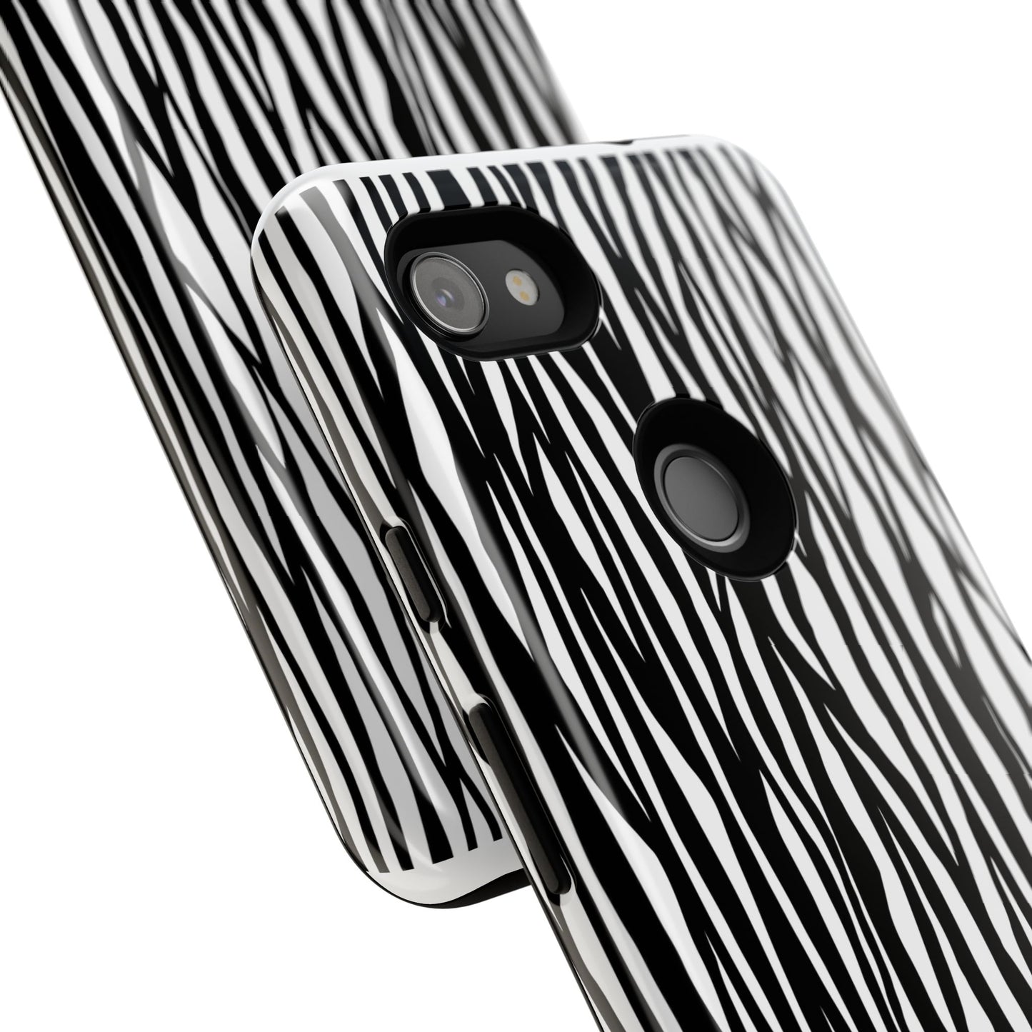 Tough Cases: Stylish Black and White Zebra Print Phone Case