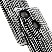 Tough Cases: Stylish Black and White Zebra Print Phone Case