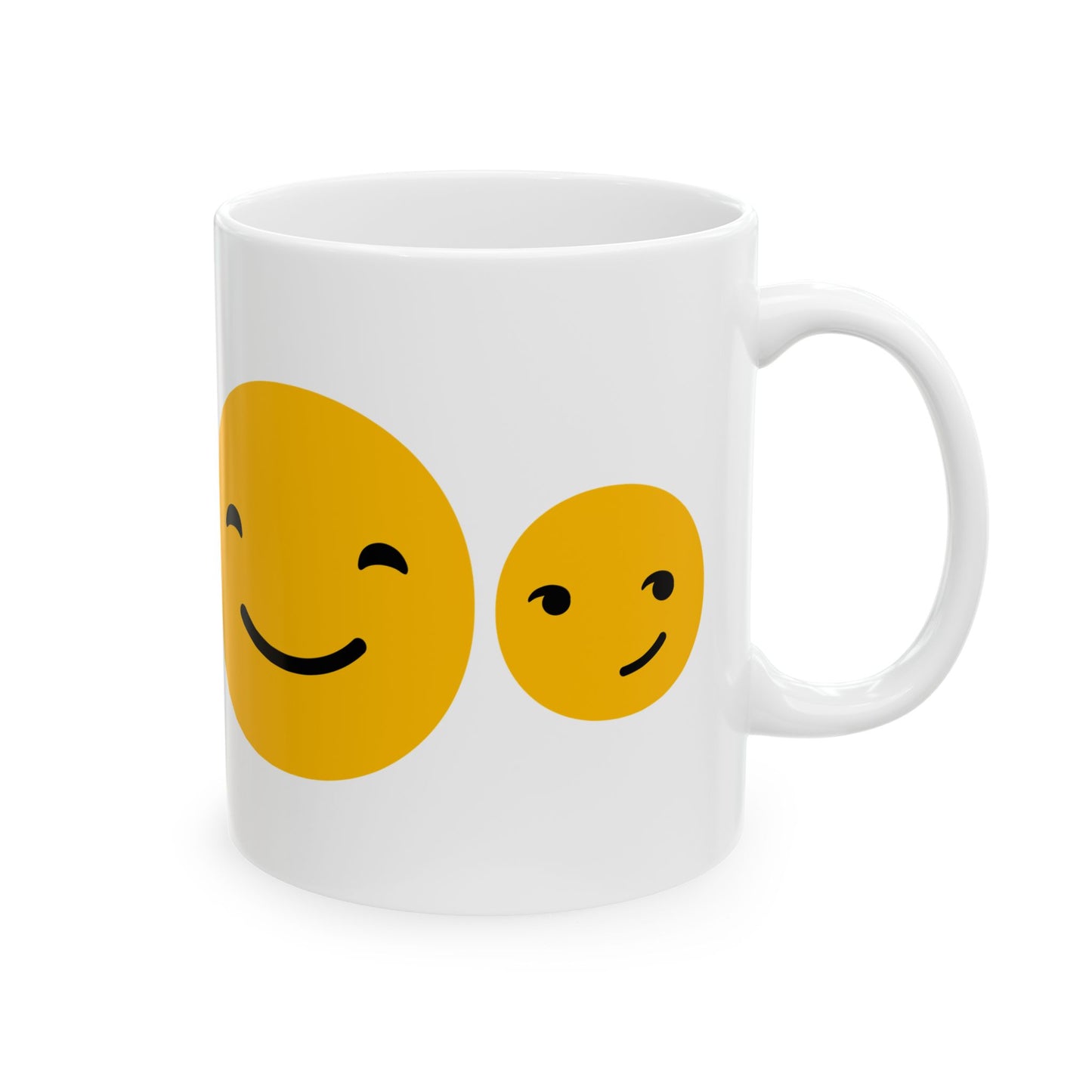 Happy Faces Ceramic Mug - 11oz & 15oz Coffee Cup for Positive Vibes