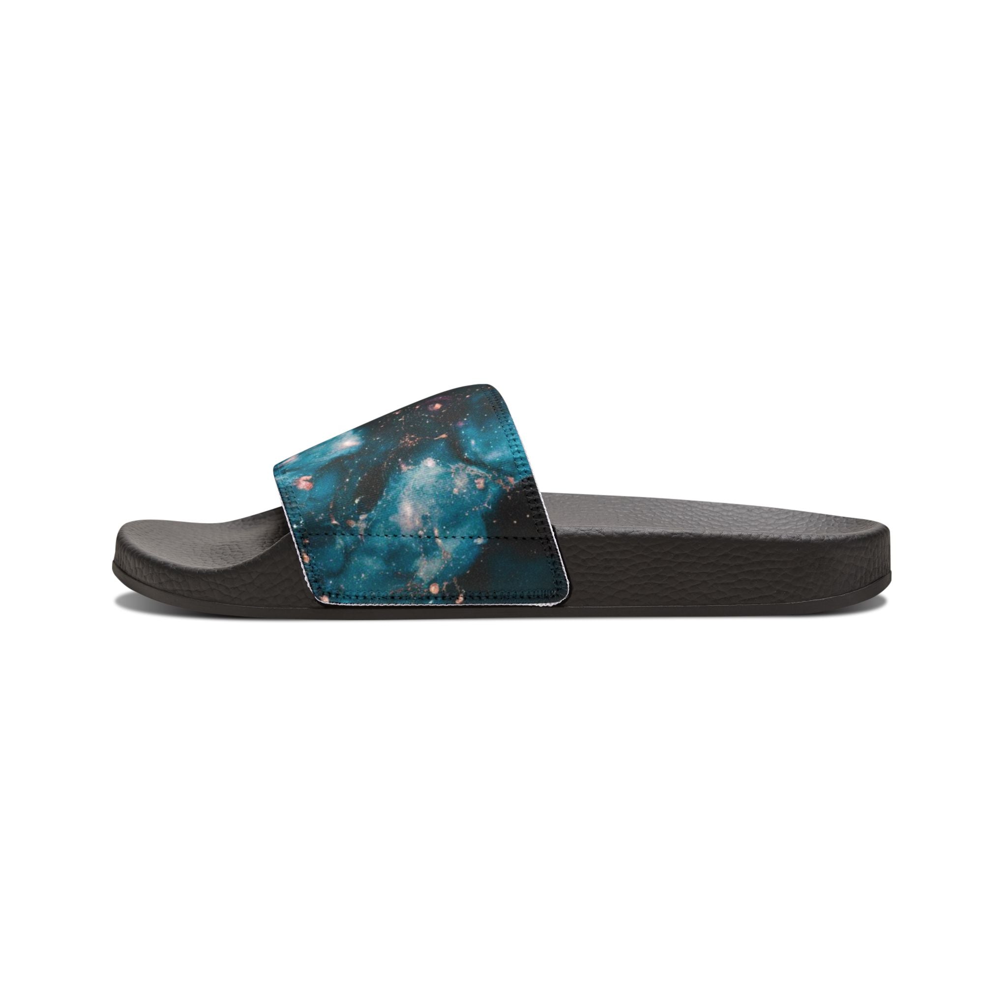 Galaxy Print Women&#039;s Sandals, Comfortable Summer Footwear, Pool Slides, Vacation Shoes, Unique Beach Wear