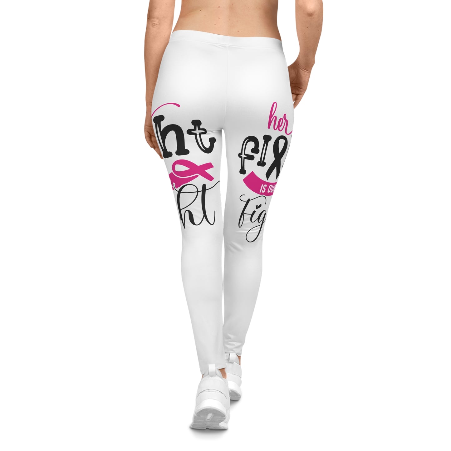 Empowering Women's Casual Leggings - Her Fight is Our Fight, Breast Cancer Awareness, Fitness Wear, Everyday Comfort, Inspirational [...]