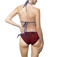 Bold Zebra Print Women's Bikini Swimsuit - Perfect for Summer Fun