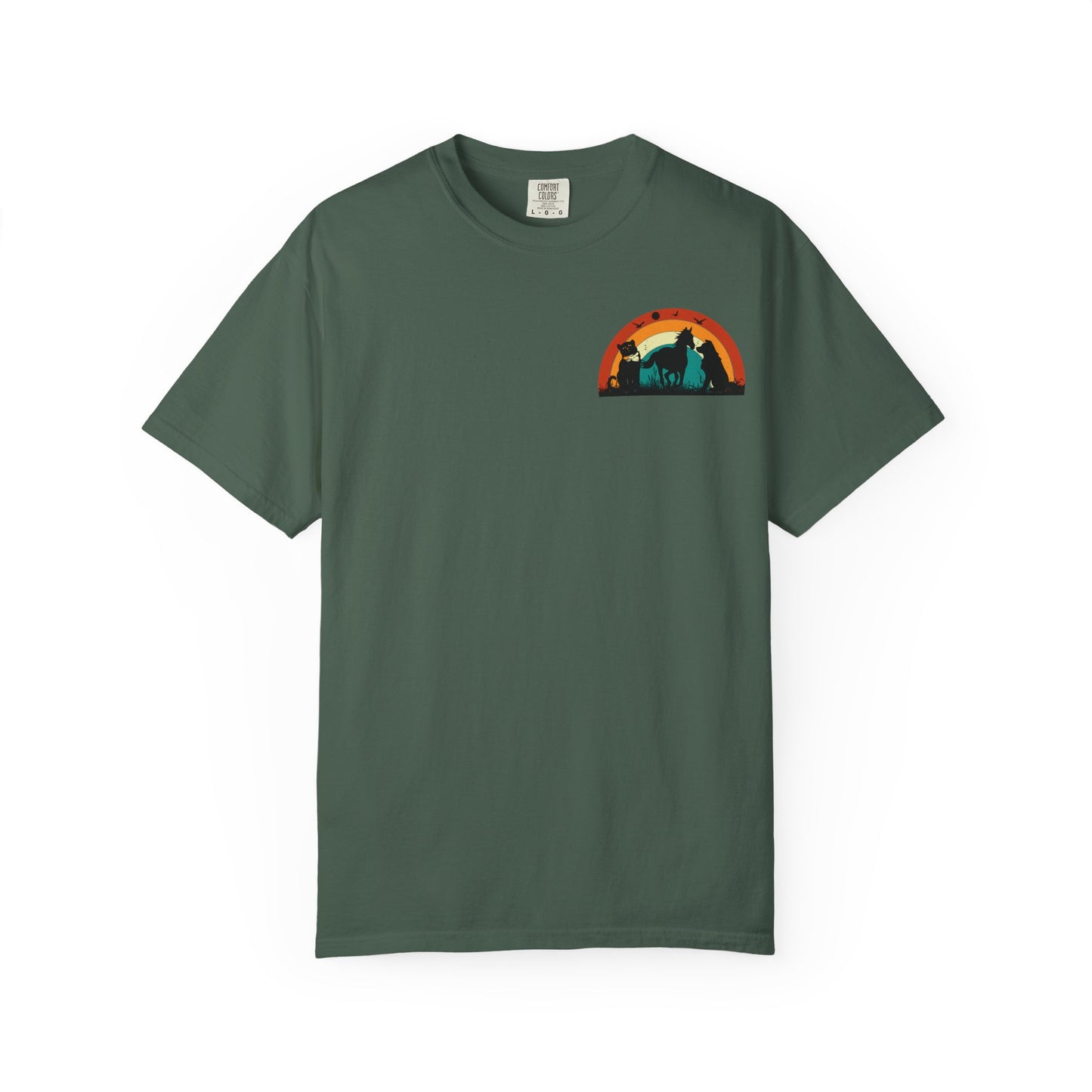 Rainbow Animal Scene Unisex T-Shirt - Nature Lover's Gift