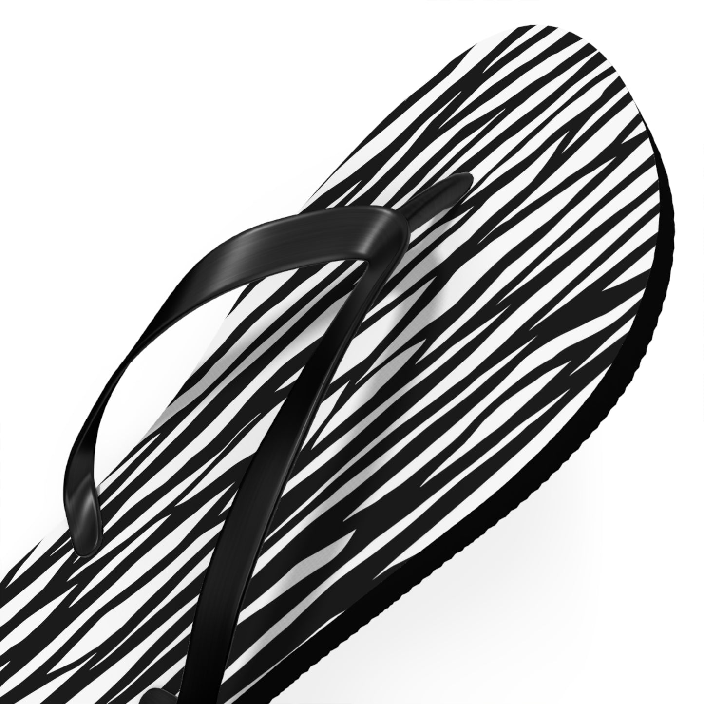 Zebra Print Flip Flops - Stylish Summer Footwear