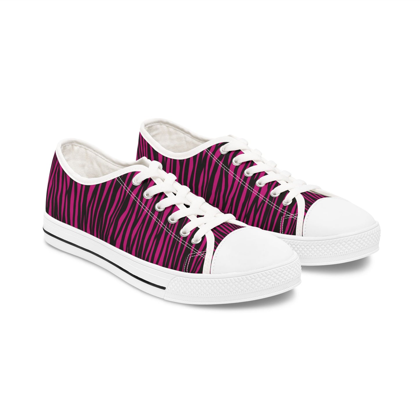 Fierce Pink Zebra Print Sneakers for Women