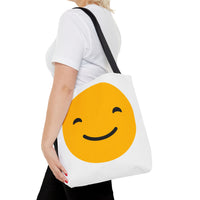 Smile & Frown Reversible Tote Bag - Cute Canvas Bag for Everyday Use
