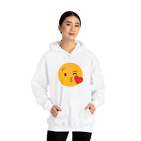 Kiss Emoji Hooded Sweatshirt | Unisex Heavy Blend™