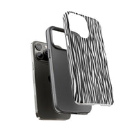 Tough Cases: Stylish Black and White Zebra Print Phone Case