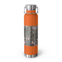 Stylish Copper Vacuum Insulated Bottle, 22oz - Trendy Snakeskin Design
