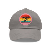 Lobster Themed Dad Hat with Leather Patch - Vintage Style Cap for Seafood Lovers