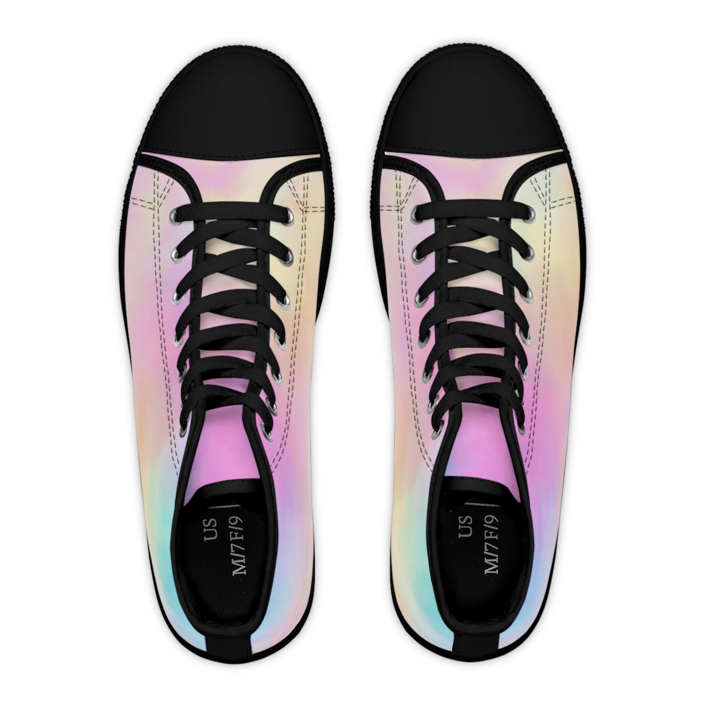 Pastel Gradient Women's High Top Sneakers - Stylish, Comfortable, and Perfect for Casual Wear
