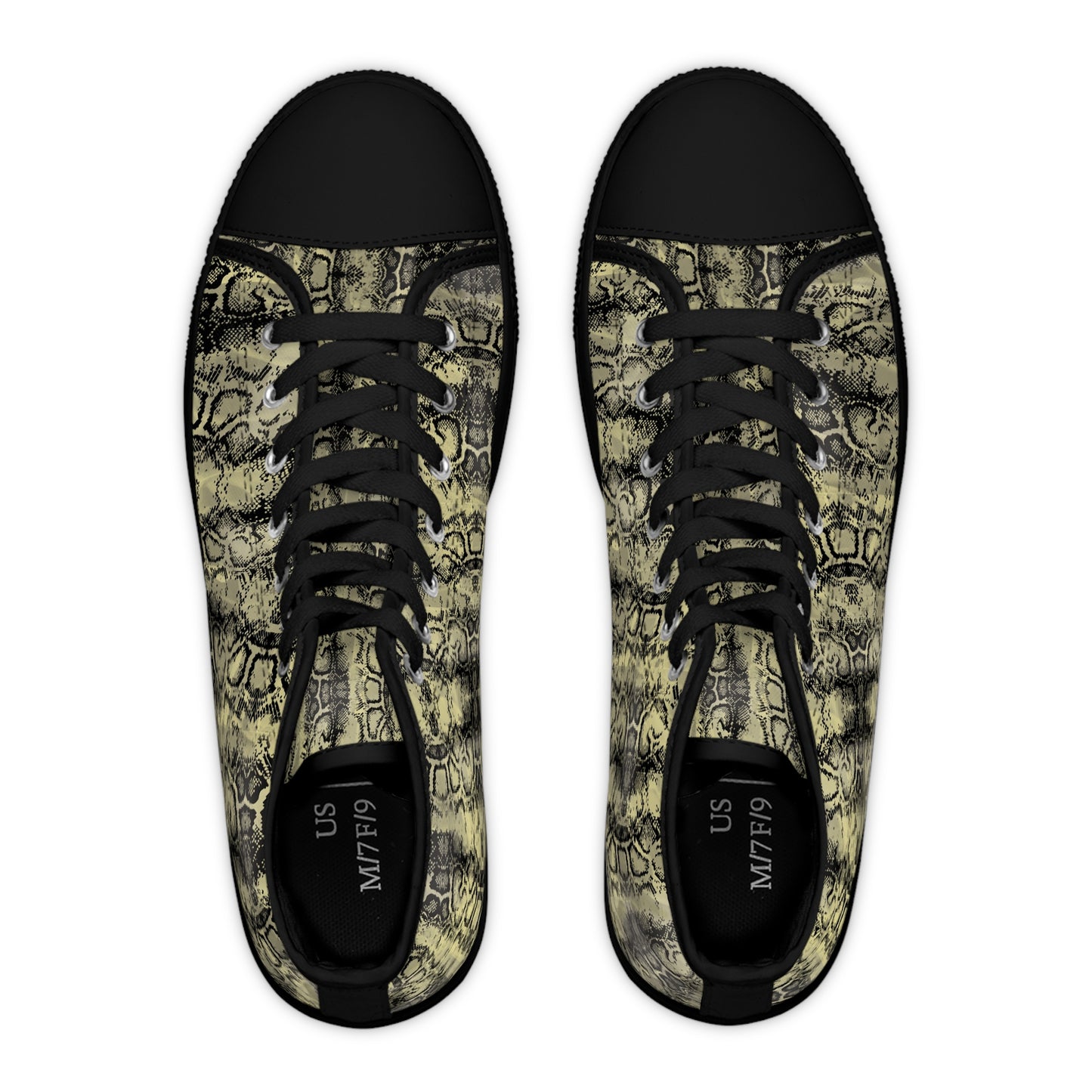Stylish Women's High Top Sneakers – Python Print Fashion Footwear