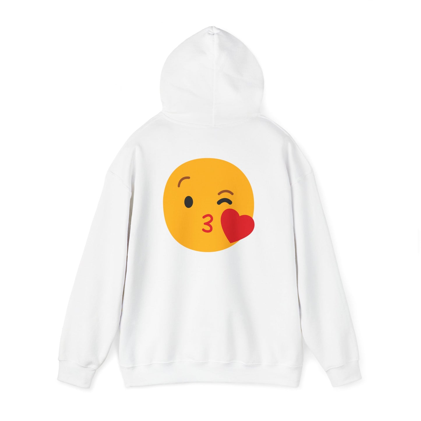 Kiss Emoji Hooded Sweatshirt | Unisex Heavy Blend™