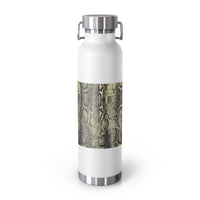 Stylish Snake Print Insulated Water Bottle - 22oz Copper Vacuum Flask
