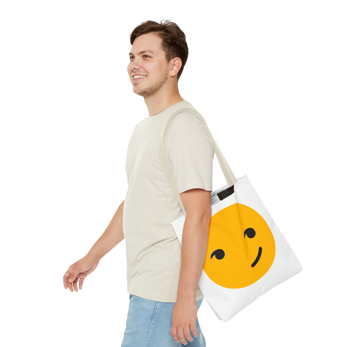 Playful Smiley Tote Bag - Cute and Fun Design for Everyday Use