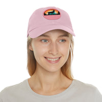 Stylish Dad Hat with Leather Patch - Retro Deer Design