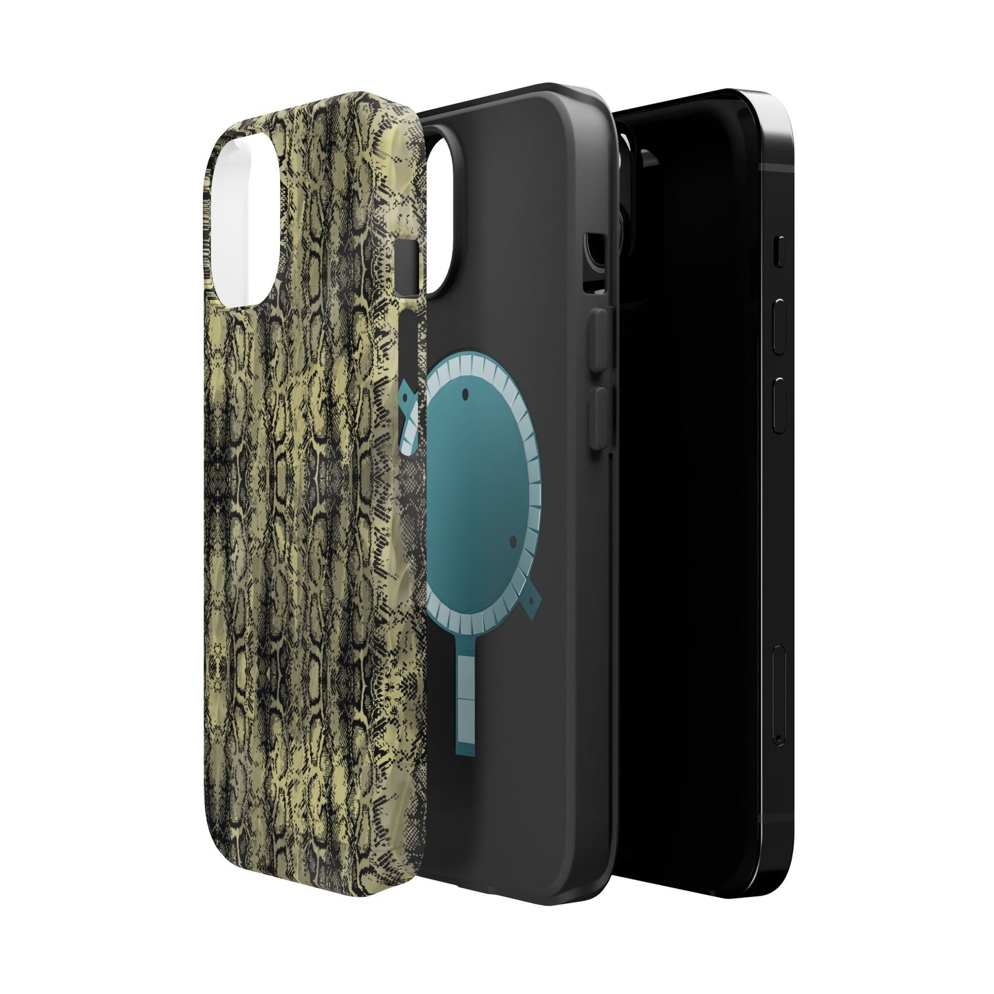 Stylish Snake Skin Magnetic Tough Case - Durable Protection for Your Phone