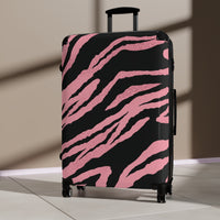 Wild Pink Zebra Pattern Suitcase – Stylish Travel Luggage for Fashion-Forward Adventurers