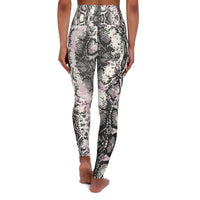 Comfortable High Waisted Snake Print Yoga Leggings for Fitness and Fashion