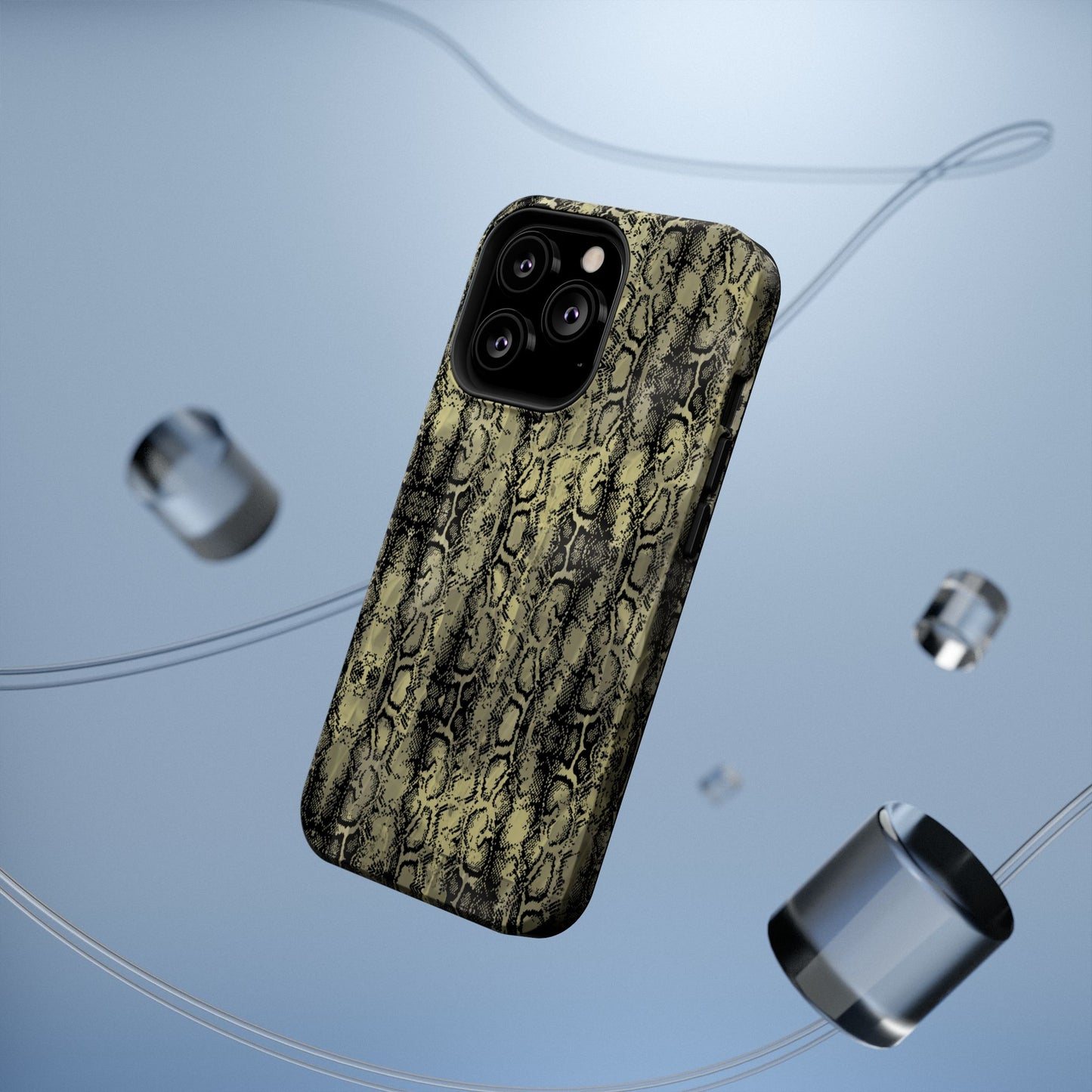Stylish Snake Skin Magnetic Tough Case - Durable Protection for Your Phone