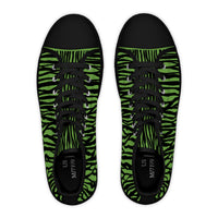 Women's High Top Sneakers - Green Zebra Print Casual Shoes