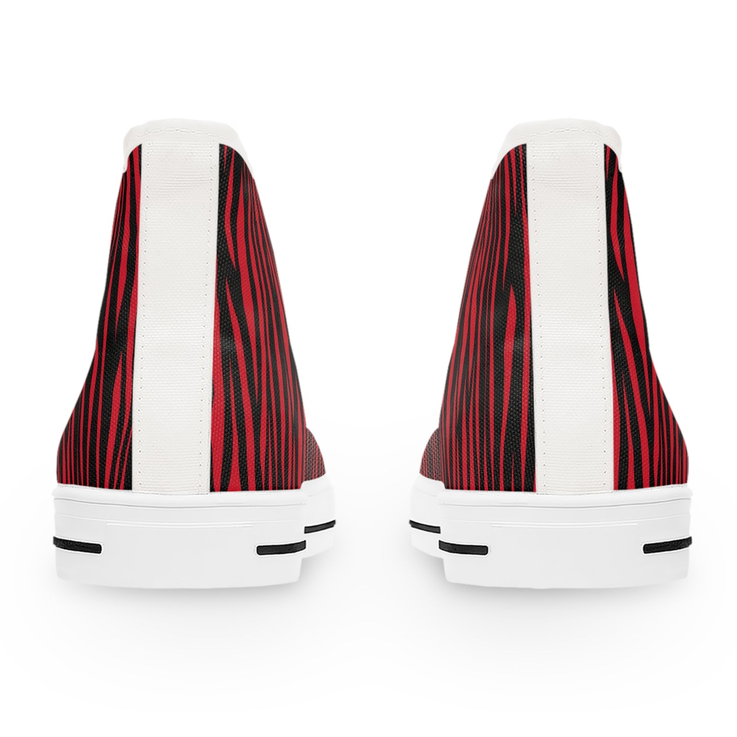 Red Zebra Print High Top Sneakers for Women