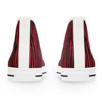 Red Zebra Print High Top Sneakers for Women