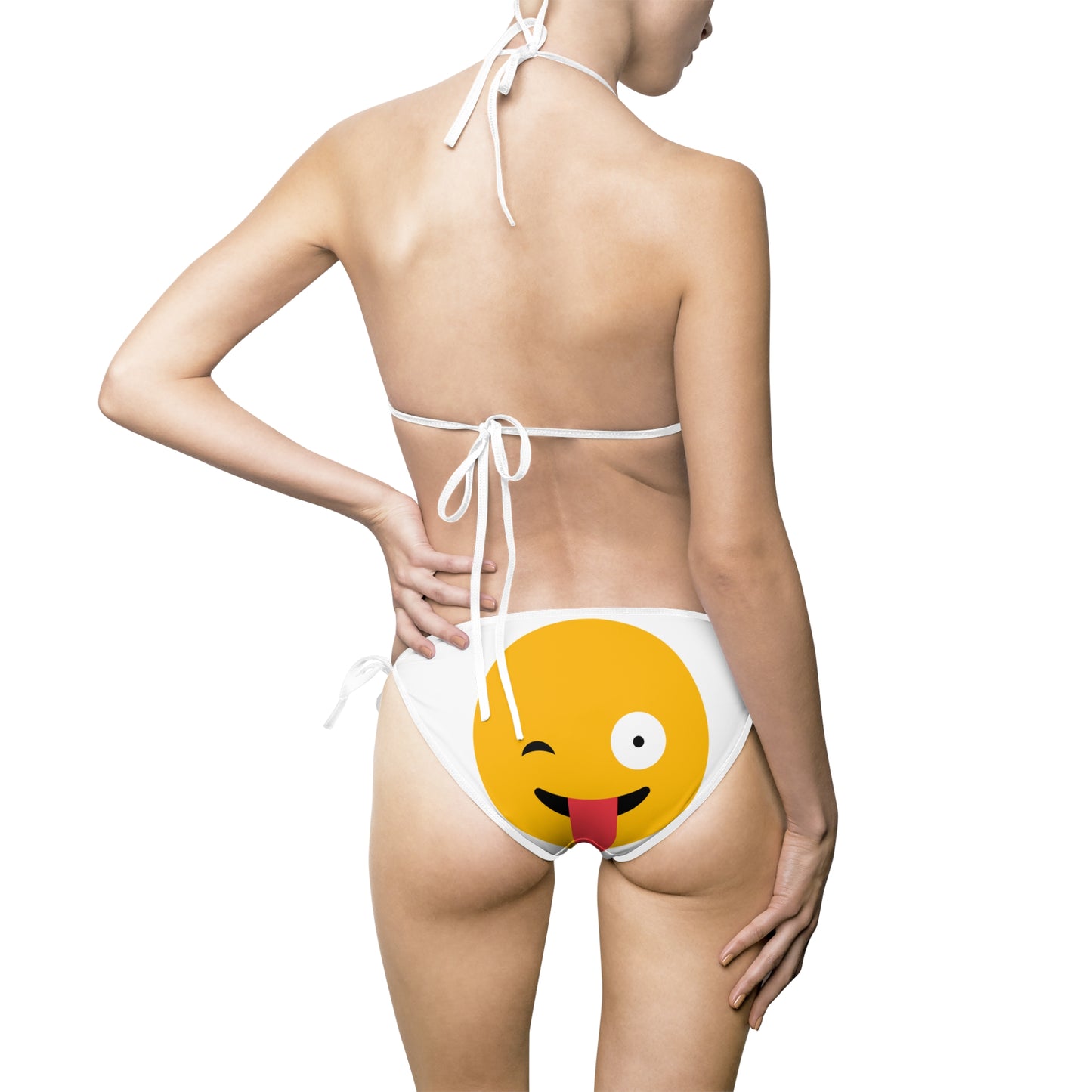 Funny Emoji Women's Bikini Swimsuit - Playful Beachwear for Summer Fun