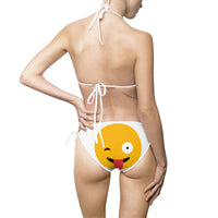 Funny Emoji Women's Bikini Swimsuit - Playful Beachwear for Summer Fun