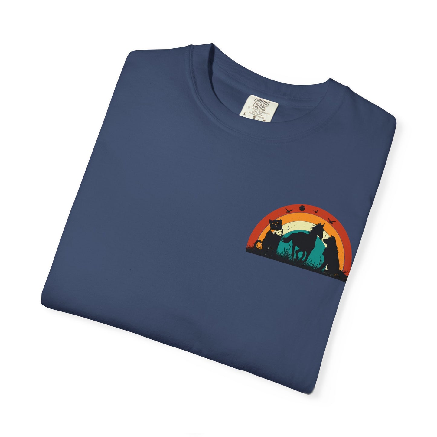 Rainbow Animal Scene Unisex T-Shirt - Nature Lover's Gift